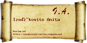 Izsákovits Anita névjegykártya